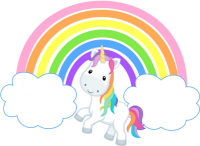 a rainbow unicorn